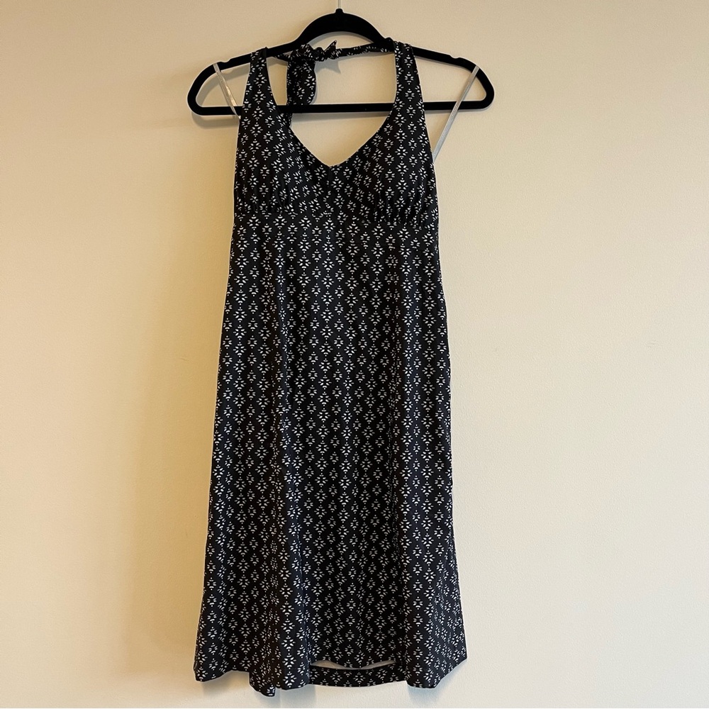 Athleta Black Pack Everywhere Printed Halter Dress